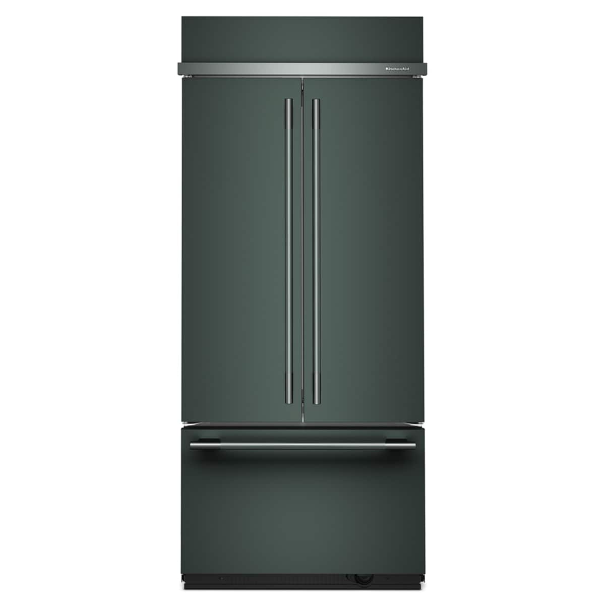 KitchenAid - 36 in. Wide 20.8 cu. ft. Built-In French Door Bottom Mount Refrigerator - Juniper
