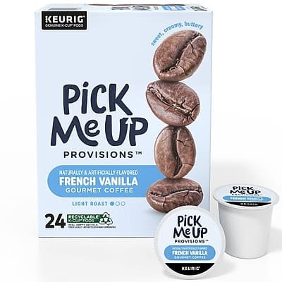 Pick Me Up Provisions™ - French Vanilla Coffee Keurig K-Cup Pods, Light Roast, 24/Box
