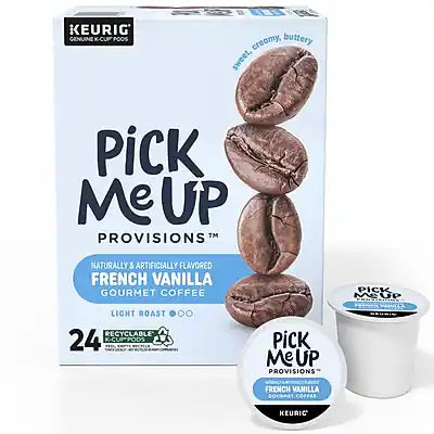 Pick Me Up Provisions™ - French Vanilla Coffee Keurig K-Cup Pods, Light Roast, 24/Box