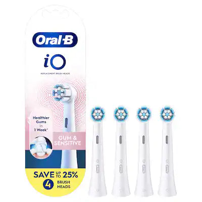 Oral-B - iO Series Gum & Sensitive Replacement Brush Head for iO Series Electric Toothbrush (4 count)
