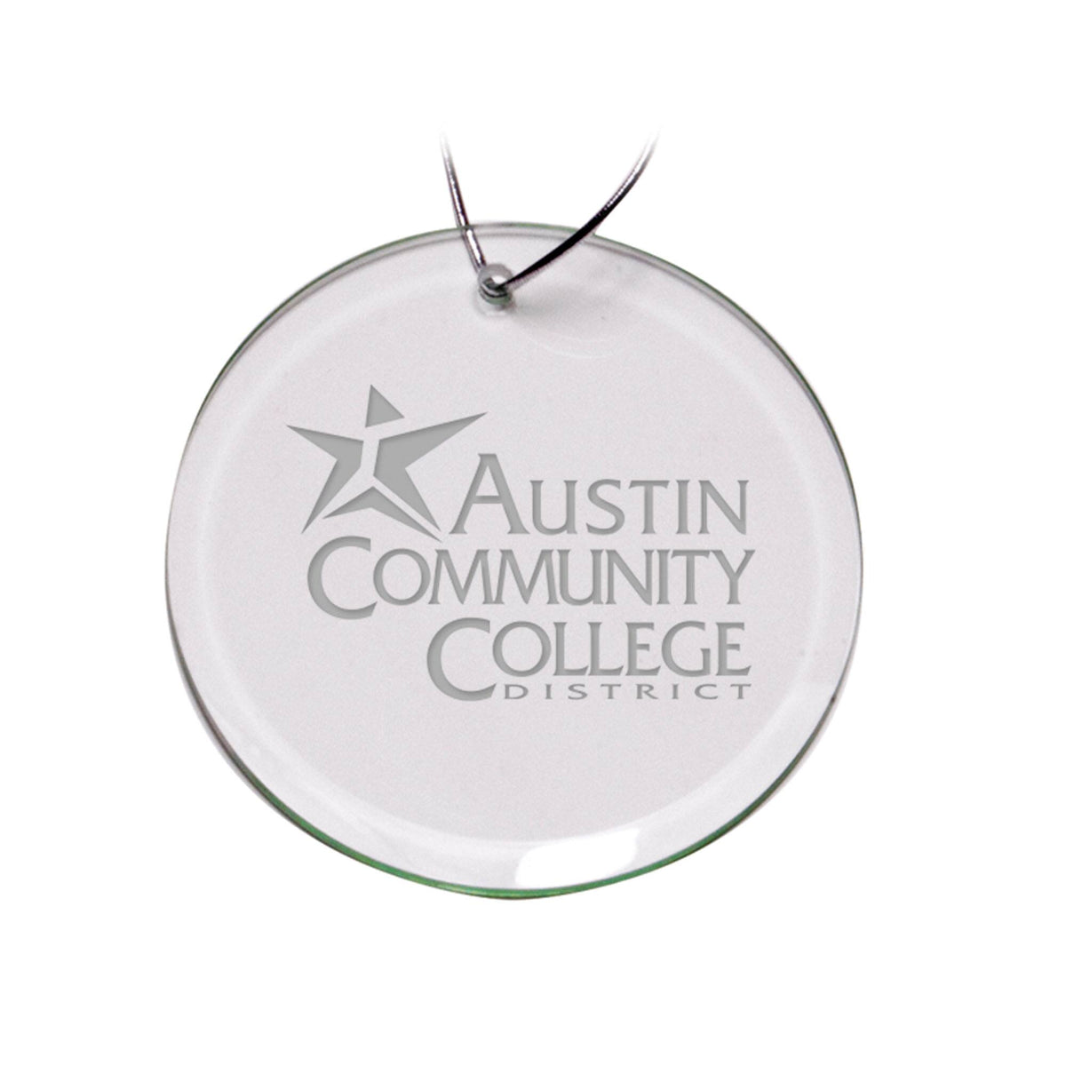 Jardine - Austin Community College Team Logo 3'' Round Glass Ornament - Multicolor