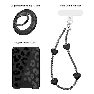 VELVET CAVIAR - Phone Accessory Gift Set - Universal MagSafe Wallet, MagSafe Grip Ring & Phone Charm