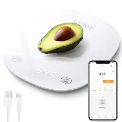 Arboleaf - Smart Food Kitchen Scale with Nutritional Calculator, USB Rechargeable, Grams and Ounces