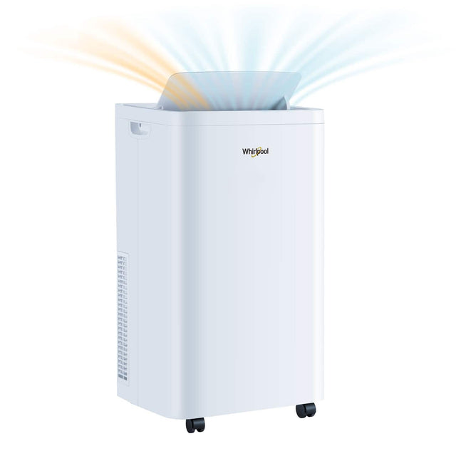 Front. Whirlpool - 700 Sq. Ft 14,000 BTU ASHRAE (10,000 BTU SACC) Portable Air Conditioner with 10,000 BTU Supplemental Heat Function - white.