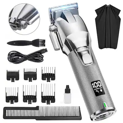 NEXPURE - Cordless Hair Clippers for Men 6800RPM High Torque with 6 Guide Combs LED Display Rechargeable