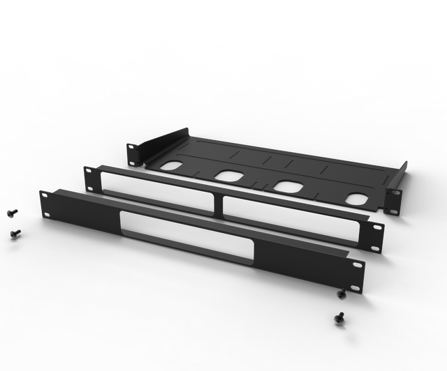 Front. Kaleidescape - KMOUNT-RACKSHELF - Black.