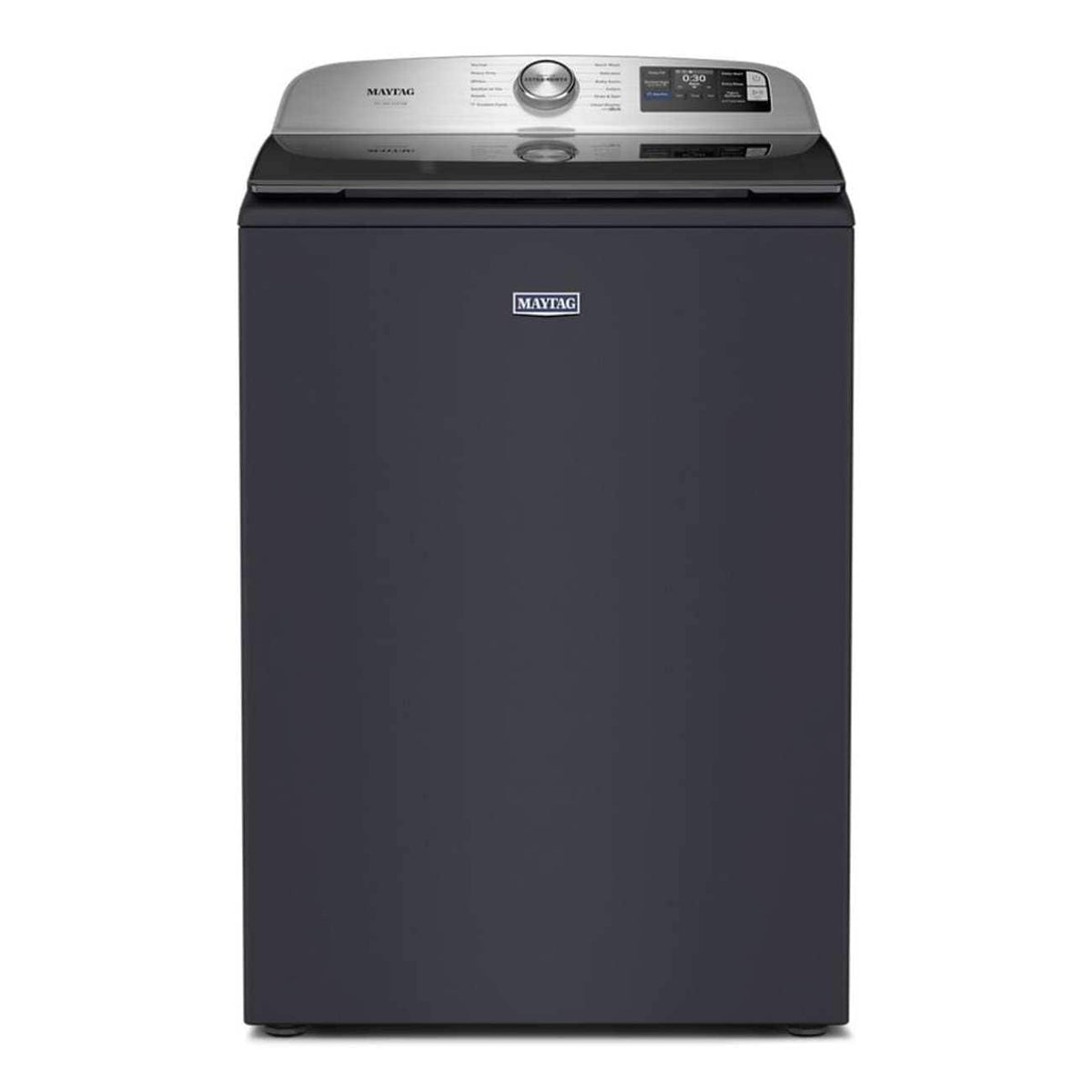 Maytag - 5.3 Cu. Ft. Pet Pro Top Load Impeller Washer with Extra Power and Sanitize Cycle with Oxi - Midnight Steel