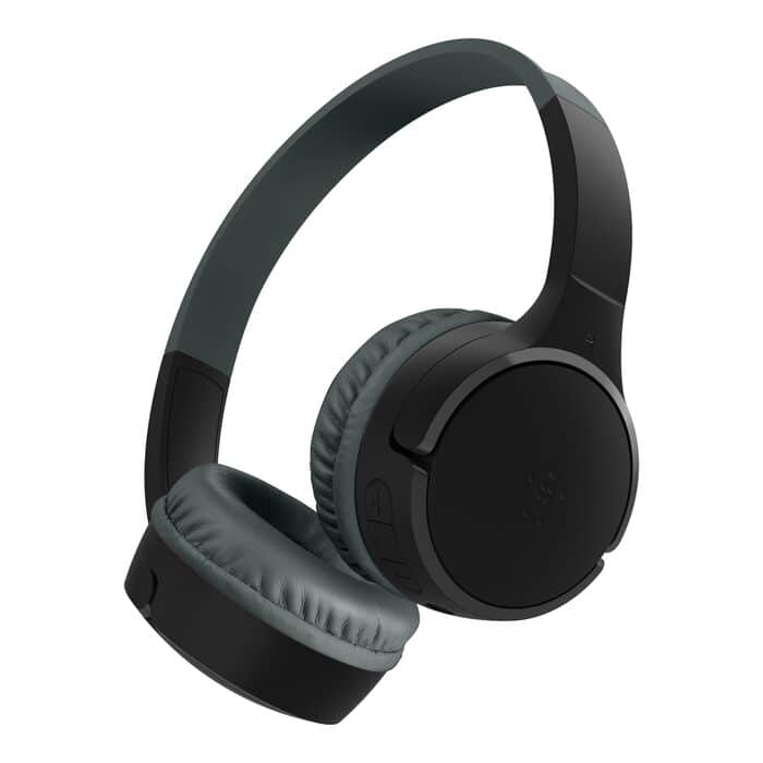 Belkin - SoundForm Mini Wireless On-Ear Headphones for Kids - Black