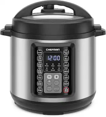 Chefman - 6-Quart 13-in-1 Multicooker with Pressure Cook, Slow Cook, Steam, Rice, Soup and Chili Functions