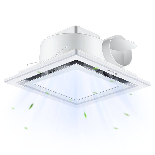 Front. Unique Bargains - Bathroom Exhaust Fan with Light 10" Ultra Quiet 1.0 Sones 1000LM 5CCT Mounting Opening 8"x8" 110CFM Ceiling Mount - White.