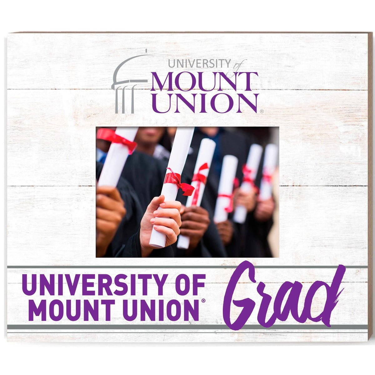 Jardine - Mount Union Purple Raiders 13.5" x 11.5" Grad Frame - White