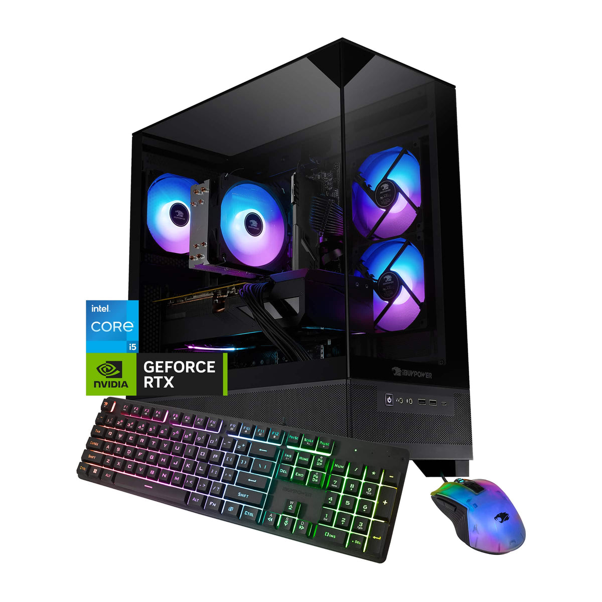 iBUYPOWER - Element SE Gaming Desktop PC Intel Core i5 14400F 2024 NVIDIA RTX 5060 8GB, 16GB RAM Memory, 1TB SSD Storage - Black
