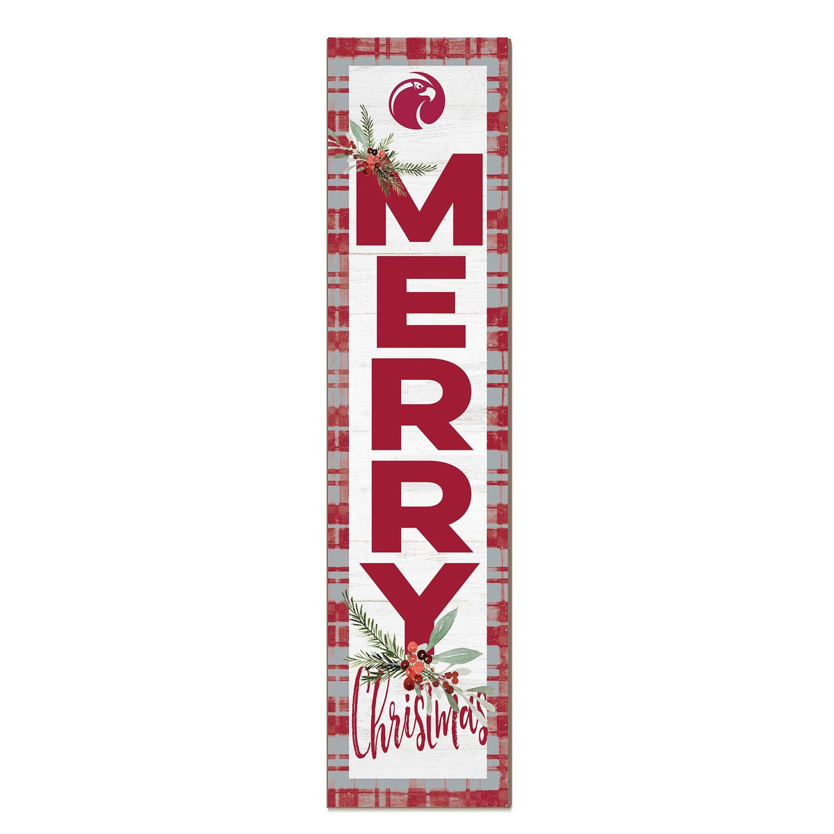 Jardine - Seattle Pacific Falcons 12'' x 48'' Outdoor Merry Christmas Leaner - White