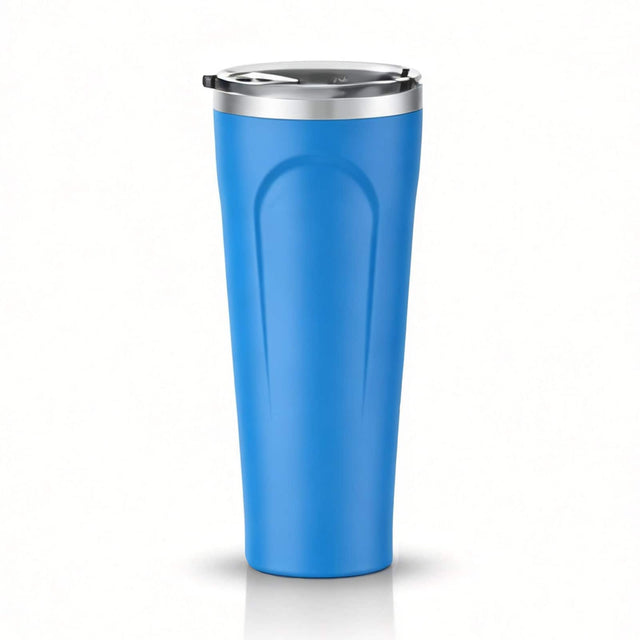 Front. Hover Heart - Stainless Steel Insulated Tumbler with Leak-Proof Lid, BPA-Free Travel Mug, Fits Most Cup Holders - BLUE.