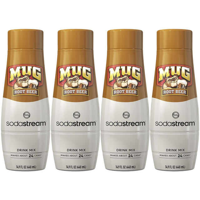 Mug Mug Mug Mug Root Beer Root Beer Root Beer Root Beer SodaStream SodaStream SodaStream SodaStream Drink Mix Makes About 24 Cans Drink Mix Makes About 24 Cans Drink Mix Makes About 24 Cans 14.9 FL OZ (440 mL) 14.9 FL OZ (440 mL) 14.9 FL OZ (440 mL) 14.9 FL OZ (440 mL)