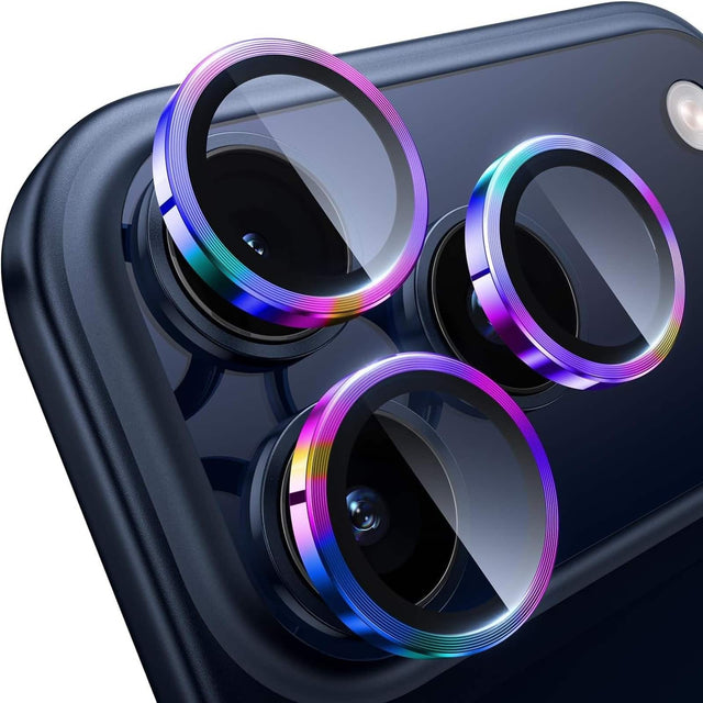 Front. Dteck - For Apple iPhone 17 Pro Max Camera Lens Protectors, Individual Lens Protectors,9H+ Anti-Scratch Tempered Glass Cover - Multicolour.