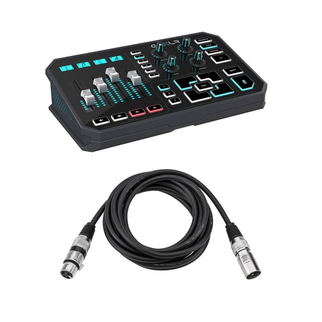 Front. TC Electronic - TC Electronic Helicon GoXLR USB Streaming Mixer, Black, Bundled with 10' XLR cable.