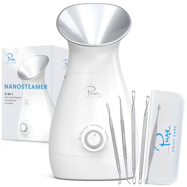 Pure Daily Care  
NANOSTEAMER  
3-IN-1  
Ionic Facial Steamer  
Towel Warmer  
Humidifier  

Pure Daily Care  
Facial Steamer  
Towel Warmer  
Humidifier  

Pure Daily Care