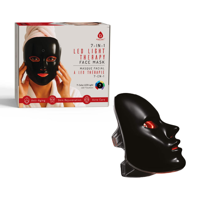 Pursonic 7-IN-1 LED Light Therapy Face Mask  
Masque Facial LED Thérapie 7-en-1  
7-Color LED Light  
LED 7 Couleurs  
Anti-Aging Skin Rejuvenation Acne Care