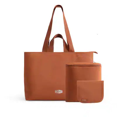 Bagsmart - Halo 25L Puffer Tote + Wallet & Meal Bag Set, Water-Resistant Work Bag with 15.6" Laptop Sleeve for Commute