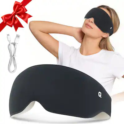 Arboleaf - Cordless Heated Eye Mask for Dry Eyes, Rechargeable Warm Compress Eye Mask, 3 Heat Modes, Adjustable Strap