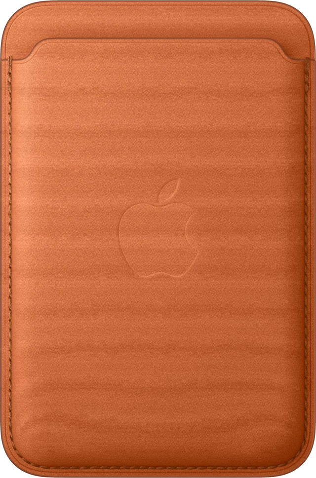 Front. Apple - iPhone FineWoven Wallet with MagSafe - Fox Orange.