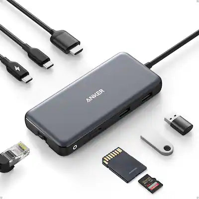 Anker - 555 USB-C Hub (8-in-1), with 85W Power Delivery, 4K 60Hz HDMI Port, 10Gbps USB C and 2 A Data Ports