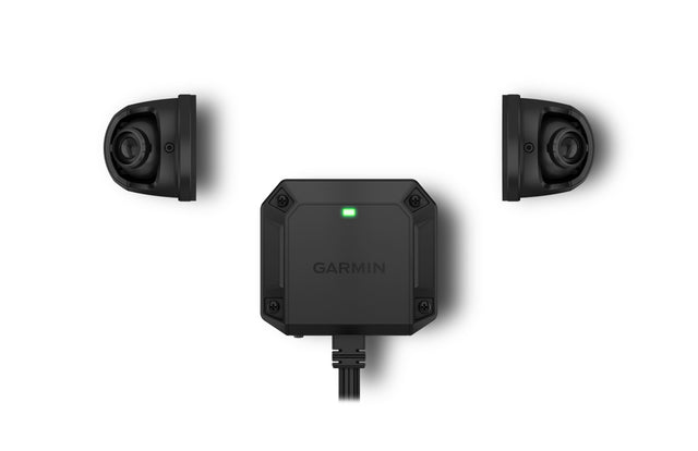 Front. Garmin - dēzl DualView 1080p Dash Cam with GPS, 90-Degree Field of View and Blind-Spot Monitoring - Black.