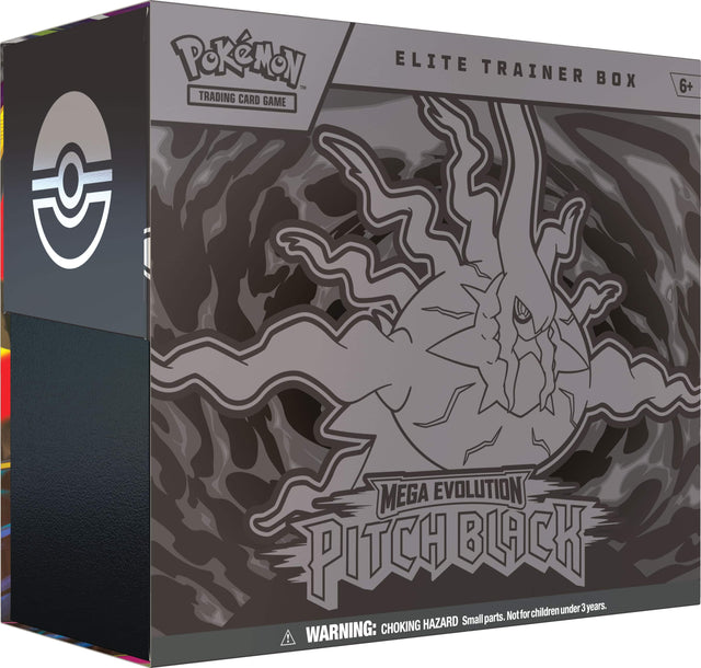 Pokémon Trading Card Game Elite Trainer Box 6+ Mega Evolution Pitch Black  
Warning: Choking Hazard Small parts. Not for children under 3 years.