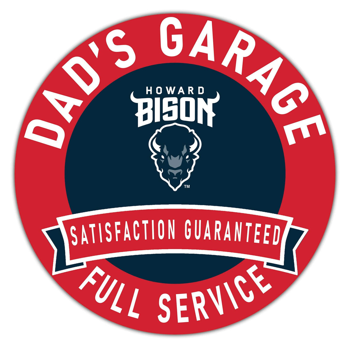 Fan Creations - Howard Bison 16" x 16" Dad's Garage Wood Sign - Multicolor