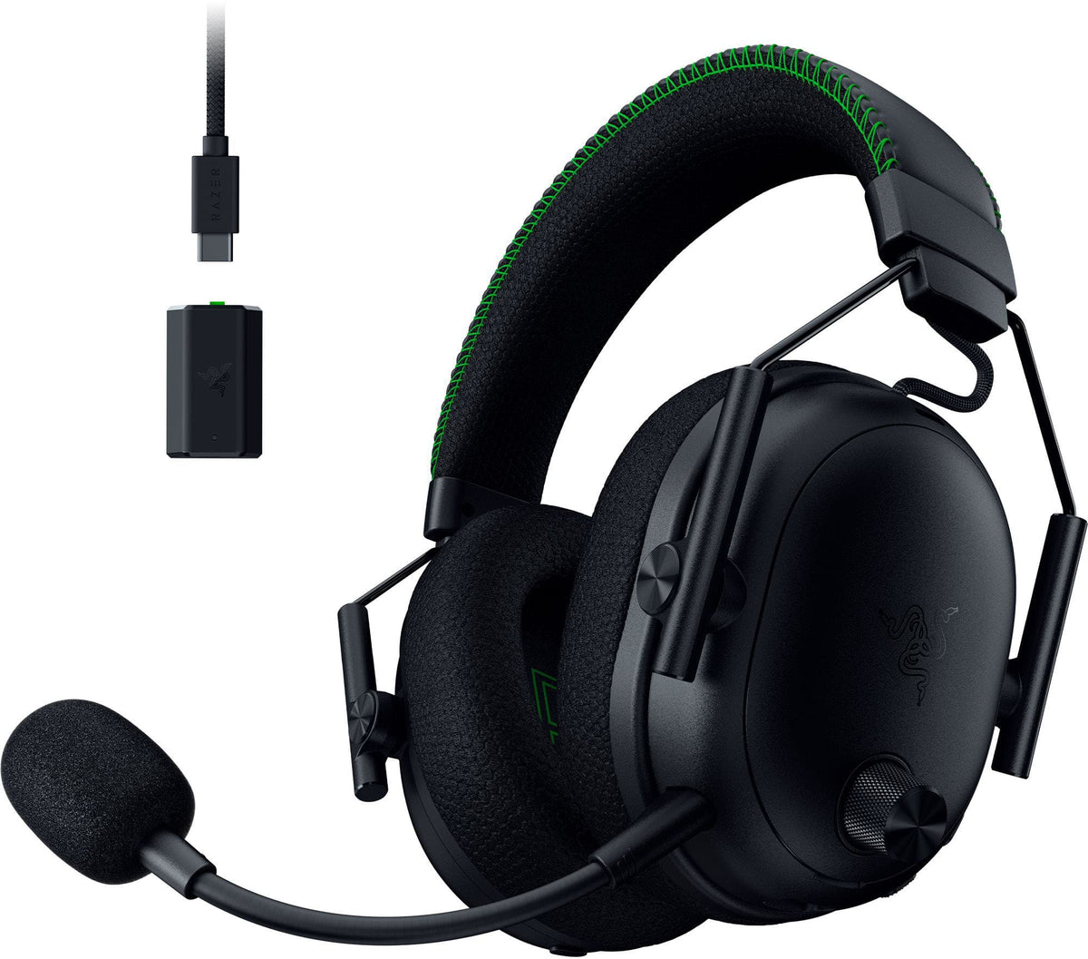 Razer - BlackShark V3 Pro ANC Wireless Over-the-Ear Gaming Headset for Xbox, PC, Mac, Playstation, Nintendo Switch, Smartphone - Black