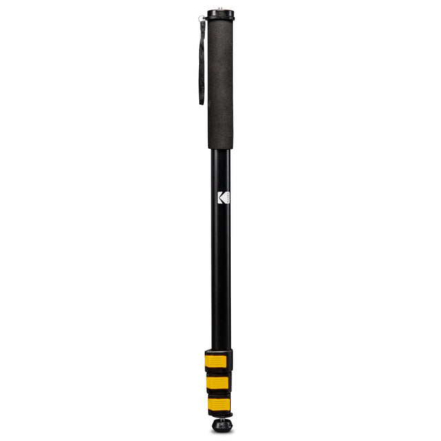 Front. Kodak - PhotoGear 72” Portable Camera Monopod, 21”-72” Aluminum Monopod with Wrist Strap & Case - Black.