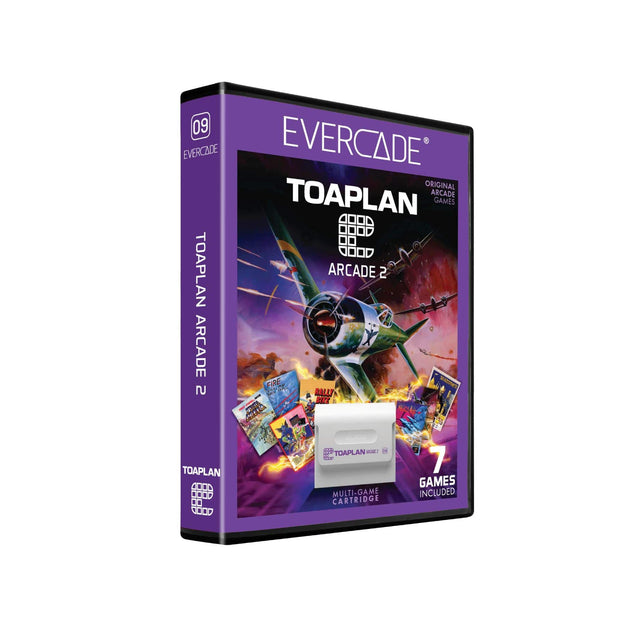 09 EVERCADE EVERCADE ORIGINAL TOAPLAN ARCADE GAMES DOOD TOAPLAN ARCADE 2 ARCADE FIRE MAES 2 K RALLY EX TOAPLAN 0O0D A TOAPLAN - te MULTI-GAME CARTRIDGE 7 GAMES INCLUDED