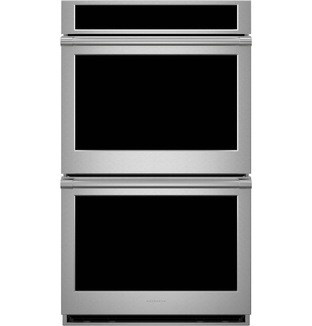 Front. Monogram - Statement 30" Smart Built-In Double Electric Twin Convection with Direct Air Wall Oven with Air Fry and In-Oven Camera - Stainless Steel.