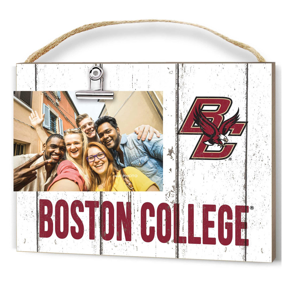 Jardine - Boston College Eagles 8'' x 10'' Weathered Clip It Frame - White
