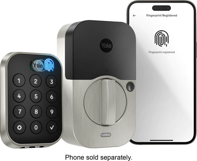 Fingerprint Registered Yale O Fingerprint registered Yale. Phone sold separately.