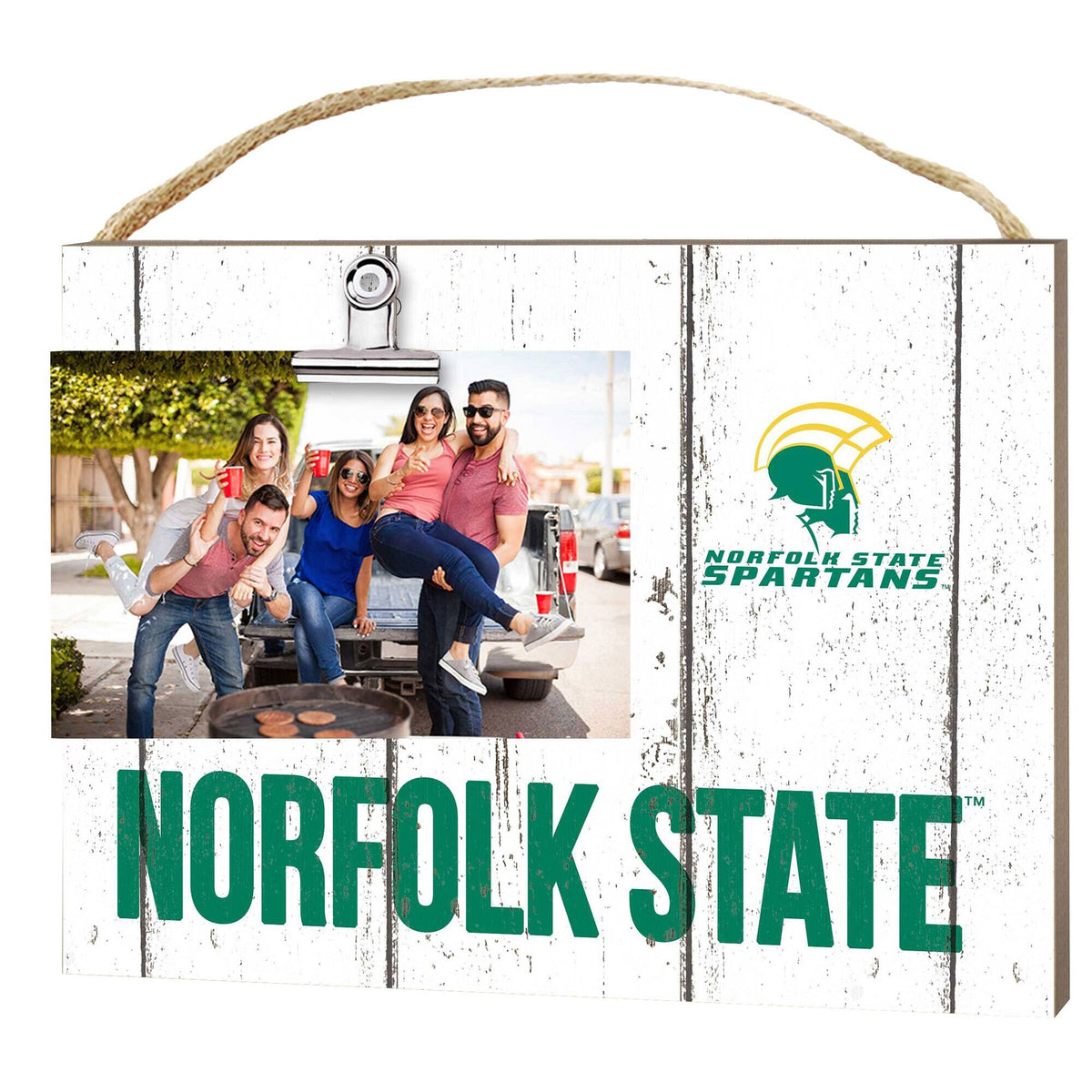 Jardine - Norfolk State Spartans 8" x 10" Weathered Clip It Frame - White