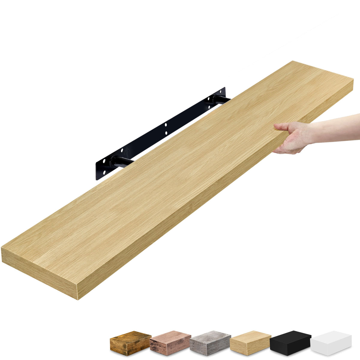 Sorbus - 1 Pc (35"x9") Floating Wall Shelves - Maple