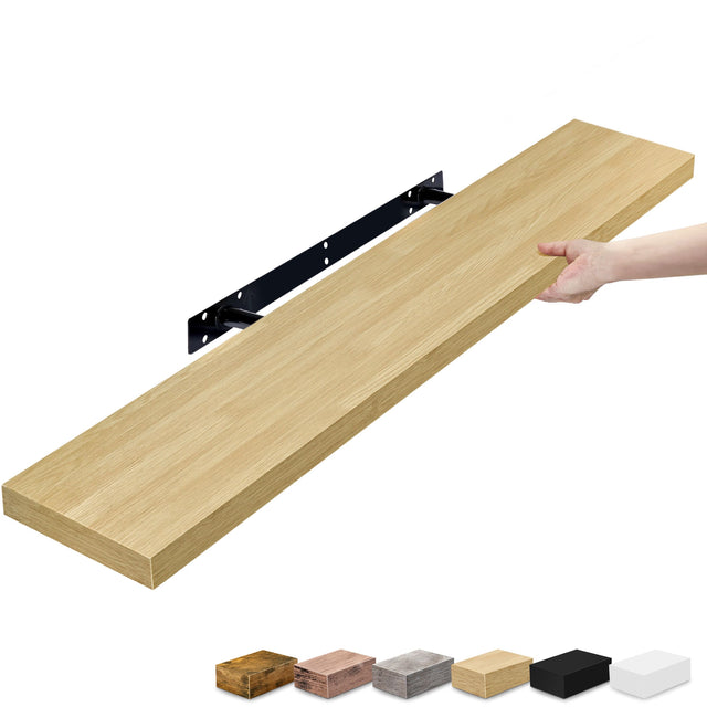 Front. Sorbus - 1 Pc (35"x9") Floating Wall Shelves, Maple - Maple.