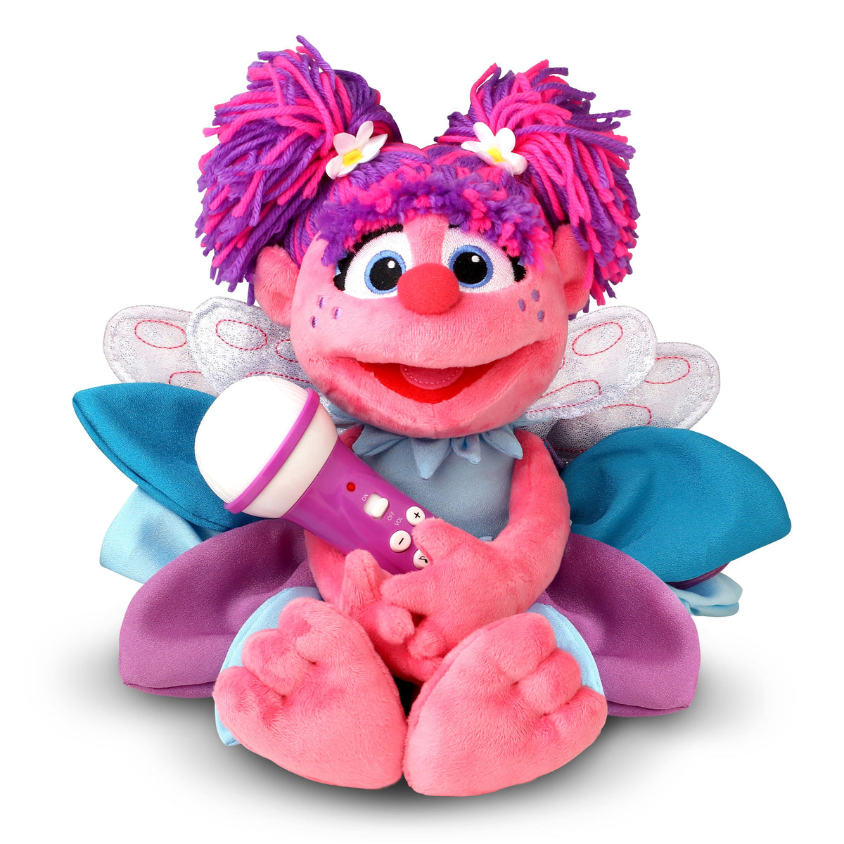Singing Machine - Sesame Street Karaoke Plush Backpack, Sing-Along Microphone & Speaker with Record, Playback and songs - Abby Caddaby