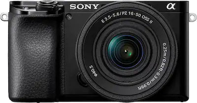 Sony - Alpha 6100 APS-C Mirrorless Camera 4K Video Camera with E PZ 16-50mm Lens