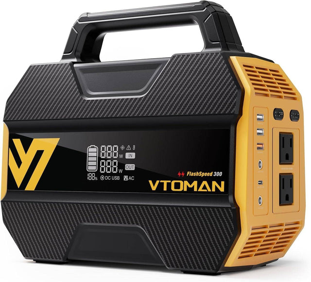 y Al I 888 W IN 888 W OUT 100 4+ FlashSpeed 300 100% DC USB AC VTOMAN