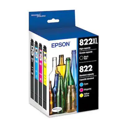 Epson - T822XL/T822 4-Pack High-Yield Standard Capacity Ink Cartridges