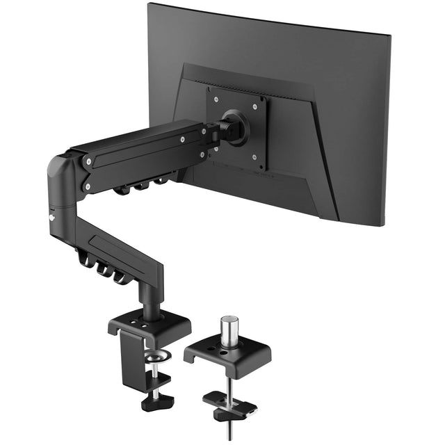 Front. FlexiSpot - MA1 Adjustable Single Monitor Arm for 17"-32" Monitor - Black.