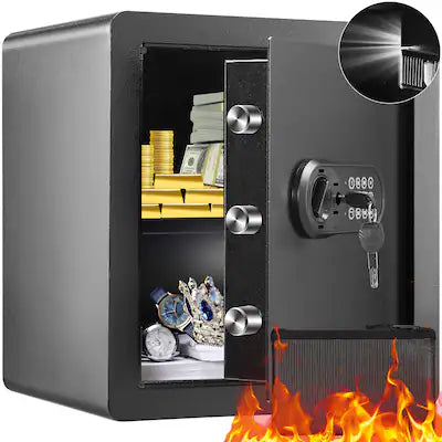 VEVOR - Safe, 1.8 Cubic Feet Home Safe, Steel Security Safe with Digital Keypad and 2 Keys, Cabinet Safe with Fire-proof Bag
