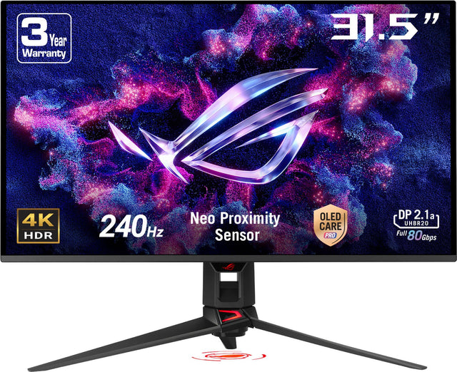 3 Year Warranty

31.5"

4K HDR

240Hz

Neo Proximity Sensor

OLED CARE PRO

DP 2.1a UHBR20 Full 80 Gbps