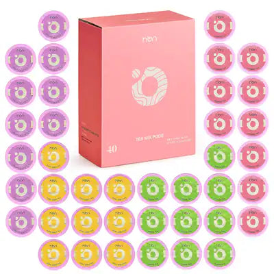 HBN - Tea 40-Count Variety Pack for K-Cup Brewers, Green, English Breakfast, Earl Grey, Jasmine, Gift Set