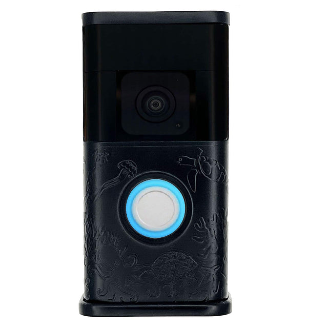 Front. Michael Healy - Coastal Video Doorbell Cover (Ring 3, 3 Plus, 4, Battery Plus and Battery Pro) - Matte Black.