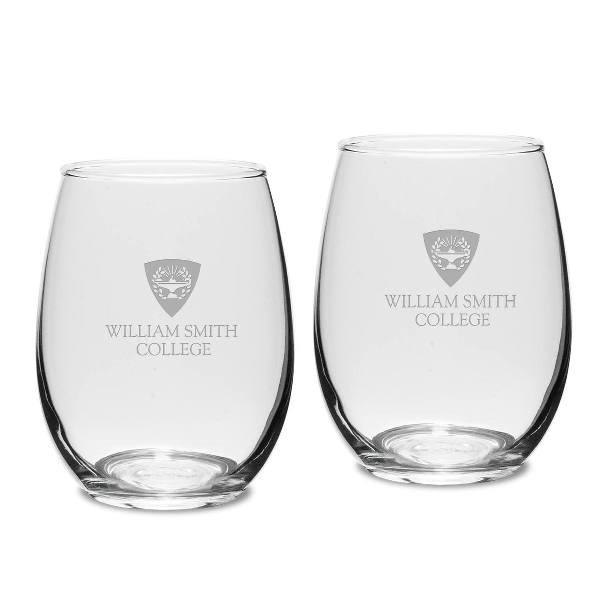 Jardine - Hobart & William Smith Colleges 15oz. 2-Piece Stemless Wine Glass Set - Multicolor