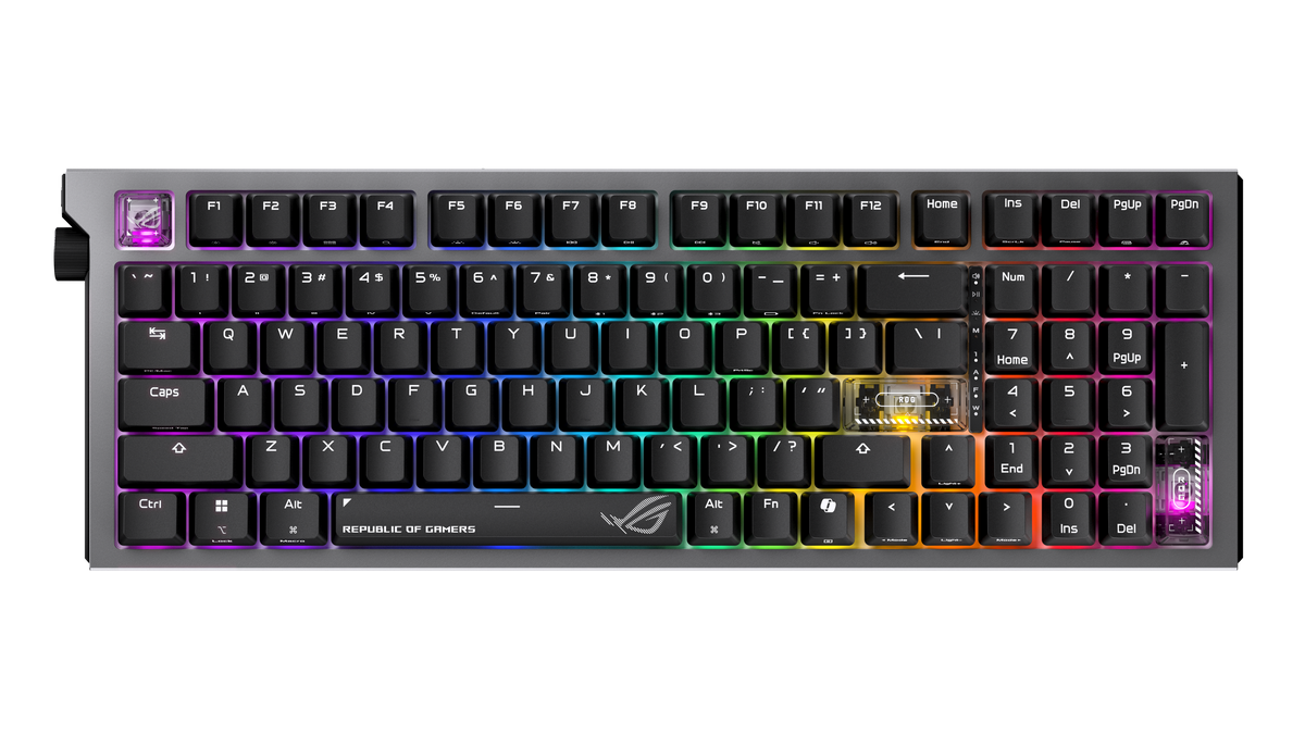 ASUS - ROG Strix Morph 96% Wireless Mechanical RGB Gaming Keyboard with Hot-Swappable ROG NX Snow Switches - Black